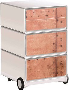 PAPERFLOW easyBox Industrial Rollcontainer weiß, bunt 61778 4 Auszüge 39,0 x 43,6 x 64,2 cm