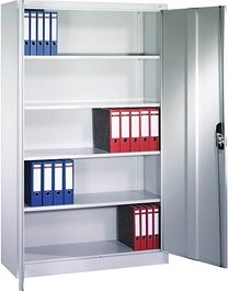 CP Stahlschrank C 2000 Acurado 9480-000 S10565 lichtgrau 4 Fachböden 120,0 x 50,0 x 195,0 cm, aufgebaut, 1 St.