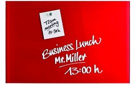 Thumbnail - magnetoplan Glas-Magnettafel 60,0 x 40,0 cm intensiv-rot