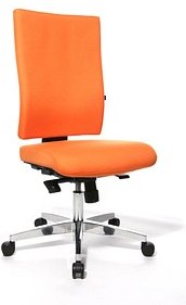 Thumbnail - Topstar Bürostuhl Lightstar 20, LS29W0G04 Stoff orange, Gestell alu