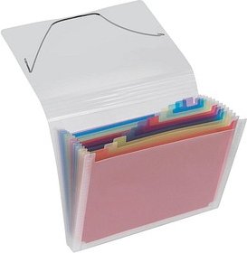 VELOFLEX Fächermappe Crystal 12 Fächer transparent, 1 St.