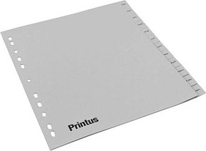 Printus Ordnerregister DIN A4 Vollformat Dez.-Jan. grau 12-teilig, 1 Satz