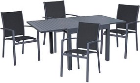 Thumbnail - Garden Pleasure Sitzgruppe Elena, grau Kunststoff, Metall, 5-teilig