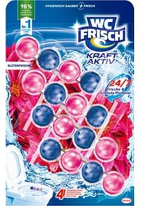 WC FRISCH KRAFT AKTIV WC-Duftspüler Blütenfrische, 4x 50,0 g