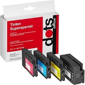 dots schwarz, cyan, magenta, gelb Druckerpatronen kompatibel zu HP 953XL (3HZ52AE), 4er-Set