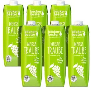 beckers bester WEISSE TRAUBE Direktsaft 6x 1,0 l
