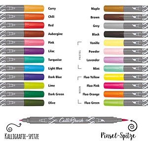 Thumbnail - ONLINE® Calli.Brush Brush-Pens farbsortiert, 24 St.