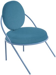 meet powered by PAPERFLOW Sessel SATURNE blau Kunstleder, 1 St.