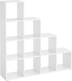 Thumbnail - VASAGLE Bücherregal weiß 129,5 x 29,0 x 129,5 cm