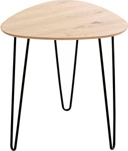 Thumbnail - HAKU Möbel Beistelltisch dreieckig MDF-Platte eiche 40,0 x 40,0 x 43,0 cm, 1 St.