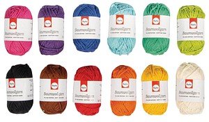 Rayher Garn 12x Mini-Knäuel zum Sticken matt mehrfarbig 1,3 mm x 48,0 m