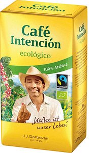 Café Intención ecológico Café Crema Bio-Kaffee, gemahlen, Arabicabohnen kräftig, 0,5 kg