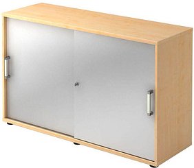 Thumbnail - HAMMERBACHER Schiebetürenschrank, V1752S/3/S/CE ahorn, silber 1 Fachboden 120,0 x 40,0 x 74,8 cm