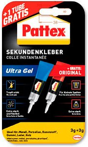 Pattex Ultra Gel Sekundenkleber 2x 3,0 g, 1 St.