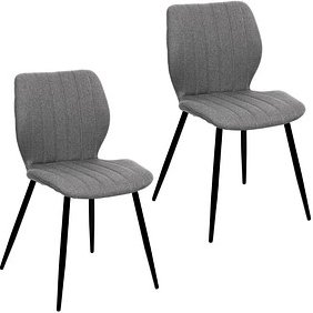 Thumbnail - 2 meet powered by PAPERFLOW Besucherstühle LINE CHLINEX2.01.02 grau Stoff