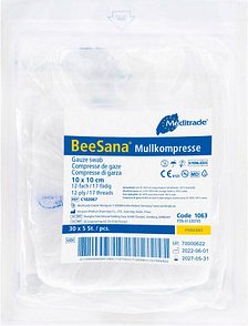 Meditrade® Mull-Kompressen BeeSana® 1063 weiß 10,0 x 10,0 cm, 150 St.