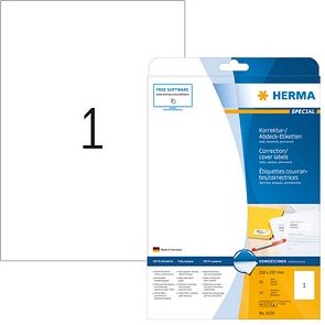 25 HERMA Etiketten 4230 weiß 210,0 x 297,0 mm