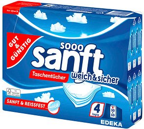 Thumbnail - GUT&GÜNSTIG Taschentücher sanft weich & sicher 4-lagig weiß, 30x 10 Tücher