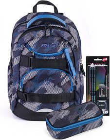 Thumbnail - JOLLY Schulrucksack Next Gen Kunstfaser grau/schwarz