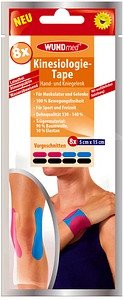 WUNDmed® Tape Kinesiologie Tape Hand- und Kniegelenk 04-048 schwarz 5,0 x 15,0 cm, 8 St.