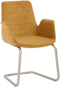 Mayer Besuchersessel myHELIOS senf chrom Stoff, 1 St.