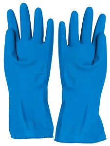 franz mensch unisex Gummihandschuhe Bettina blau Größe 9, 1 Paar
