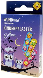 WUNDmed® Pflaster Eulen 02-078 bunt 1,9 x 6,3 cm, 10 St.