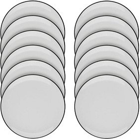 Thumbnail - ID Fine Teller Modest Black Lona grau Ø 21,0 cm, 12 St.