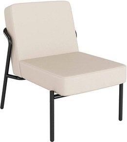 medso powered by PAPERFLOW Sessel MEDSO S creme schwarz Kunstleder 58,0 x 74,3 x 38,0 cm, 1 St.