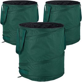 relaxdays Gartenabfallsäcke 3x 85,0 l grün, 3 St.