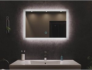 Thumbnail - POSSEIK Spiegel mit Beleuchtung weiß 80,0 x 3,2 x 53,0 cm