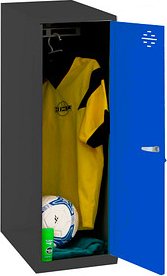 Simonrack Spind SIMONLOCKER DISM SINGLE anthrazit, blau 8425437118906, 1 Schließfach 40,0 x 50,0 x 91,5 cm