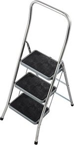 Thumbnail - KRAUSE Klapptritt MONTO Toppy XL silber 3 Stufen, H: 140,0 cm