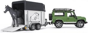 Thumbnail - bruder Land Rover Defender mit Pferdeanhänger 2592 Spielzeugauto