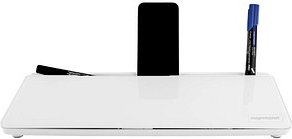 magnetoplan Schreibtisch-Organizer Glasboard weiß ABS-Kunststoff 5 Fächer 42,0 x 18,0 x 5,6 cm