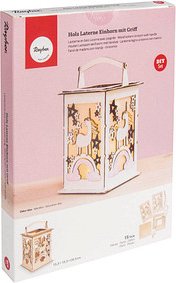 Rayher Holzbausatz Holzlaterne Einhorn natur