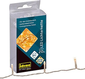 Idena 20er LED Lichterkette transparent 1,8 m