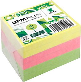 UPM Notes Brilliantmix Haftnotizen doppelte Haftung farbsortiert, 6 Blöcke