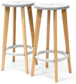 Thumbnail - 2 meet powered by PAPERFLOW Barhocker Woody THWOOD.23.13 weiß