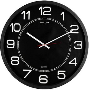 unilux Wanduhr Mega schwarz Kunststoff, Ø 57,5 cm