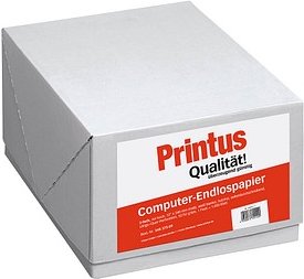Printus Endlospapier A4 hoch 2-fach, 52 g/qm weiß 1.000 Blatt