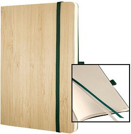 SIGEL Notizbuch Bambus ca. DIN A5 punktkariert, beige Softcover 194 Seiten, 1 St.