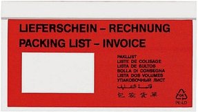 Printus Lieferscheintaschen Kunststoff DIN lang 250 St.