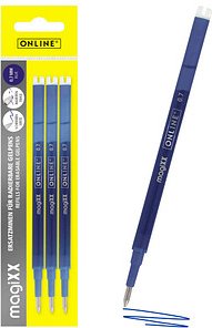 ONLINE® magiXX Gelschreiberminen blau 0,7 mm 3 St.