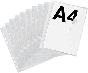 Thumbnail - FolderSys Dokumententaschen DIN A4 transparent genarbt 0,20 mm, 10 St.