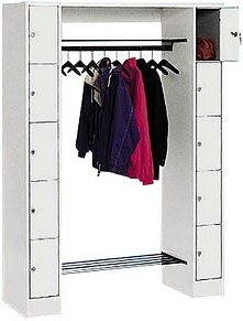 Thumbnail - CP Garderobe mit Schließfächern Serie 8070 lichtgrau 80710-00 S10000, 10 Schließfächer 143,0 x 48,0 x 195,0 cm