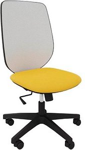Quadrifoglio Bürostuhl Okay Netz Stoff gelb, Gestell schwarz