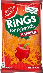 GUT&GÜNSTIG Kartoffelringe Paprika Chips 100,0 g