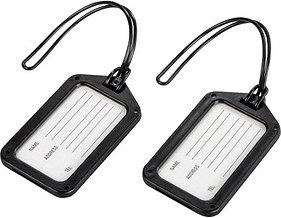 hama Gepäckanhänger schwarz 8,7 x 5,0, 2 St.