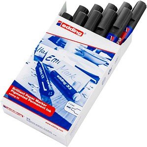 Thumbnail - edding Brilliant-Paper-Marker 33 Permanentmarker schwarz 1,0 - 5,0 mm, 10 St.